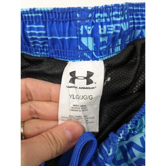 Under Armour Blue Swim Shorts Boys Large - Picture 3 of 5